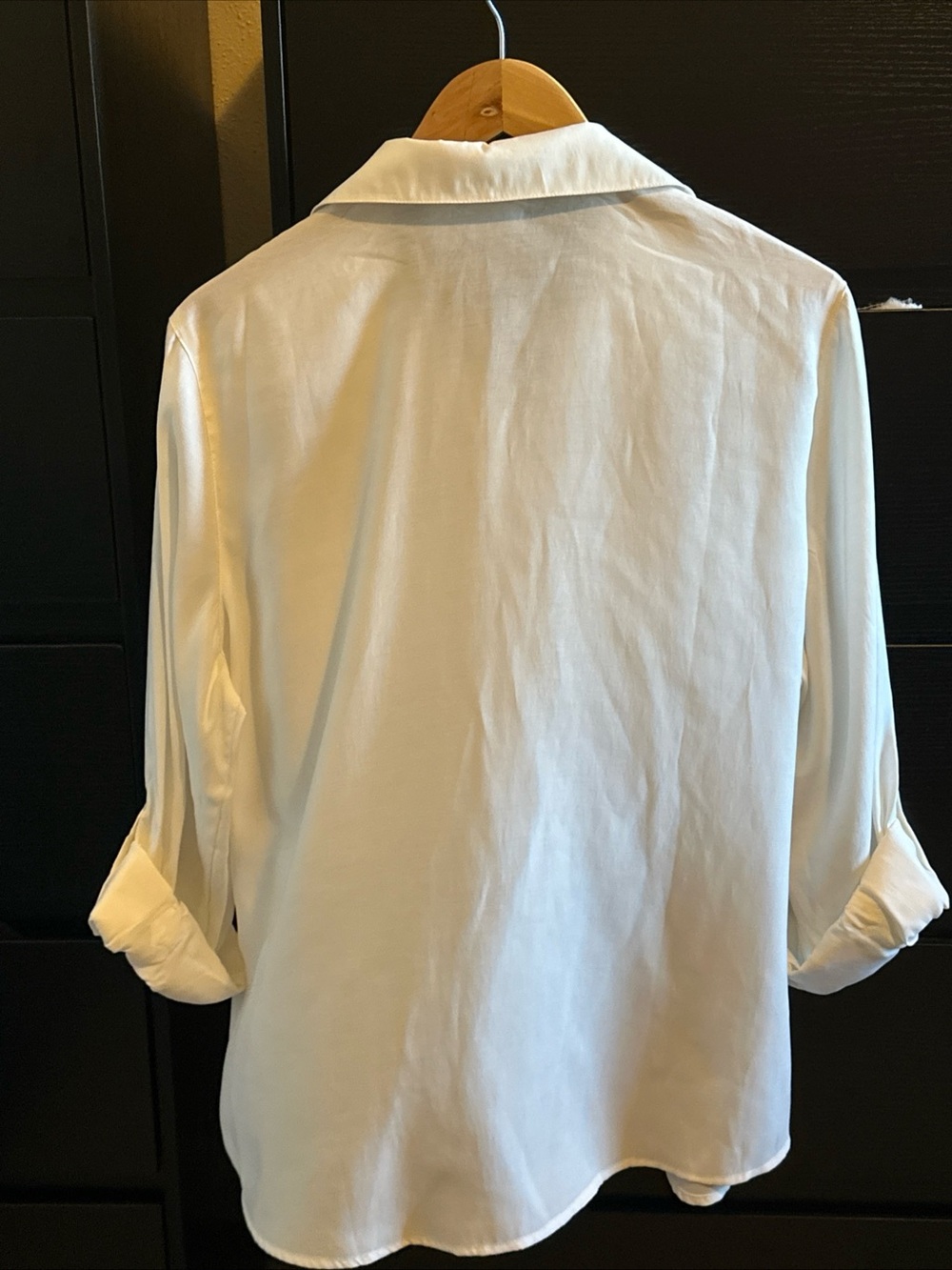 Chico's Women's White Button-Front Utility Shirt Size 2 - Picture 2 of 8